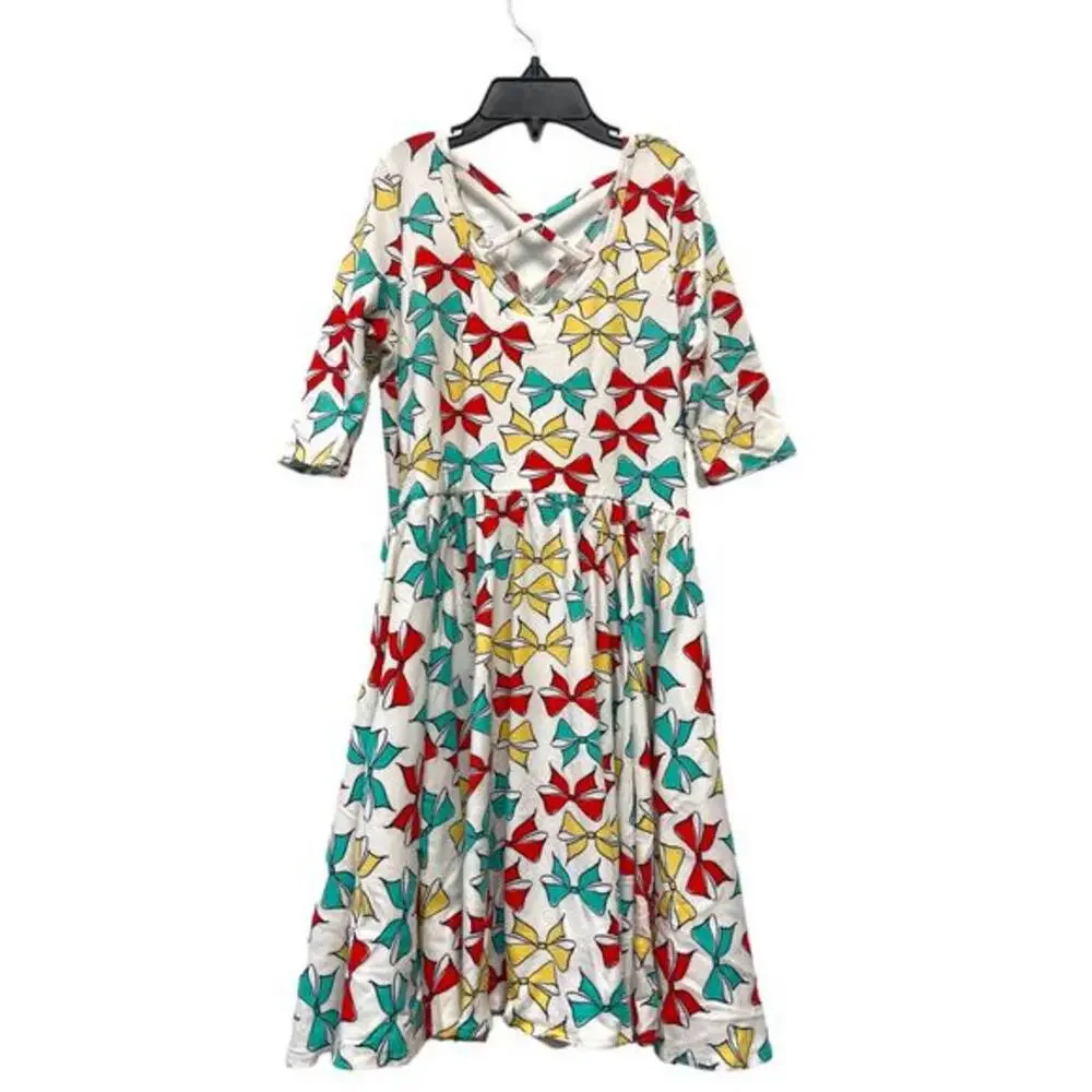 Dot‎ Dot Smile NWT Girls' 7 White Bow Pattern Ballerina Dress